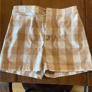 Madewell gingham shorts size 28